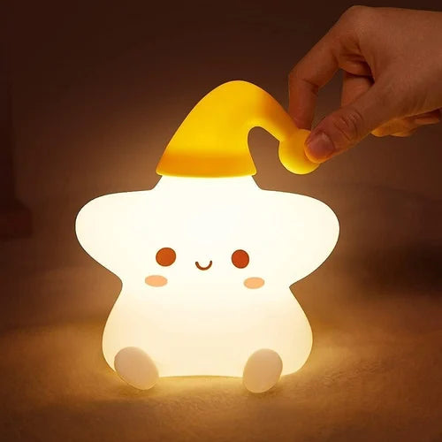 Star Silicone Night Lamp – 7 Color Changing Touch Light